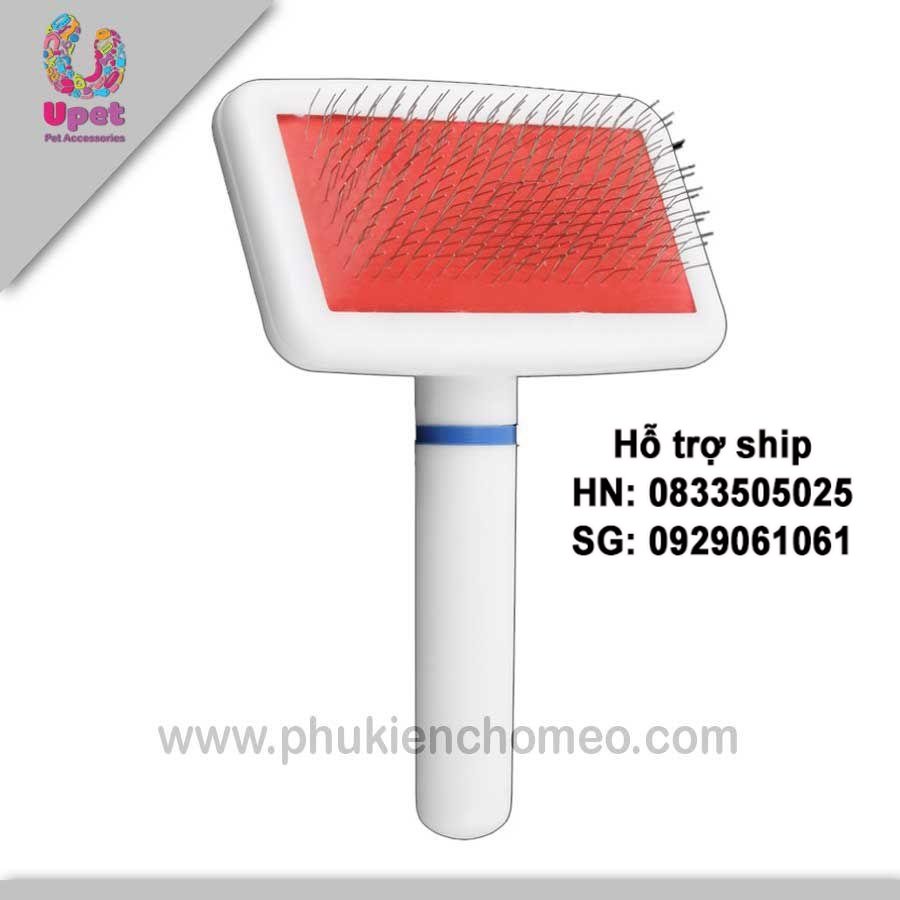Hanpet - SP510 - Lược nhựa tròn cán trắng chải xù lược chải lông chó mèo tay dài