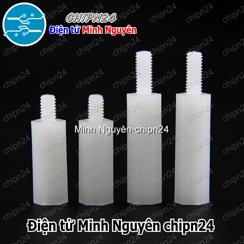 (F31-32) Cọc nhựa M3 (Đực-Cái) (Trụ nhựa 5mm/7mm/10mm/12mm/15mm/20mm/25mm/30mm/35mm/40mm/45mm/50mm) - [Chọn Loại] - HHH.00049