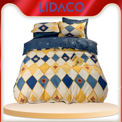 Bộ chăn ga gối Cotton Poly LIDACO 4 món miễn phí may chun ga giường đủ mọi kích cỡ