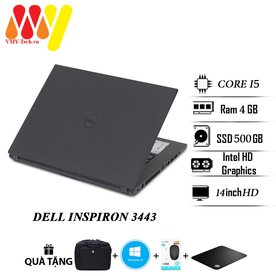 Dell 3443 laptop is lightweight, fashionable, high configuration, Core i5, 4gb Ram, 500gb hard drive, HD screen, 99% high quality laptop, genuine laptop