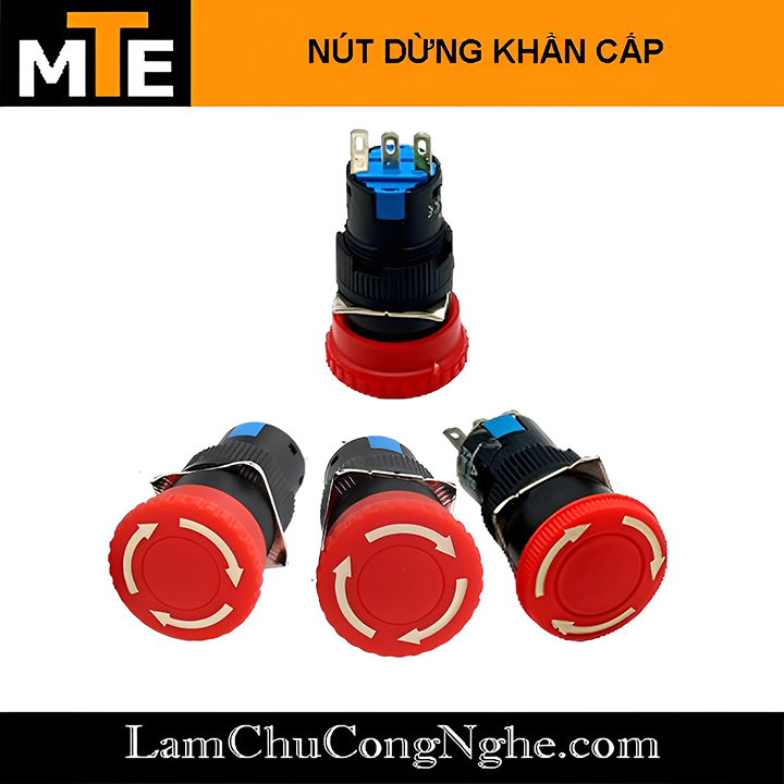 Nút nhấn dừng khẩn cấp Phi 16 250V 3A AB6