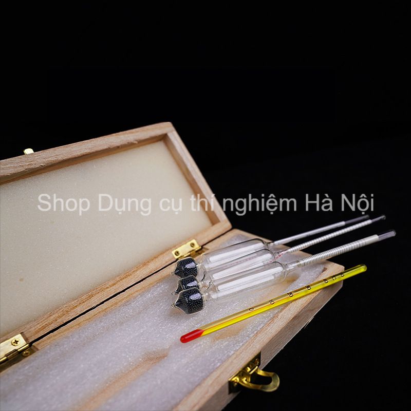 Bộ Cồn kế đo nồng độ rượu, cồn từ 0 đến 100 độ ( tửu kế đo độ rượu, đo độ cồn ) ( dùng cho rượu trắng, rượu gạo...)