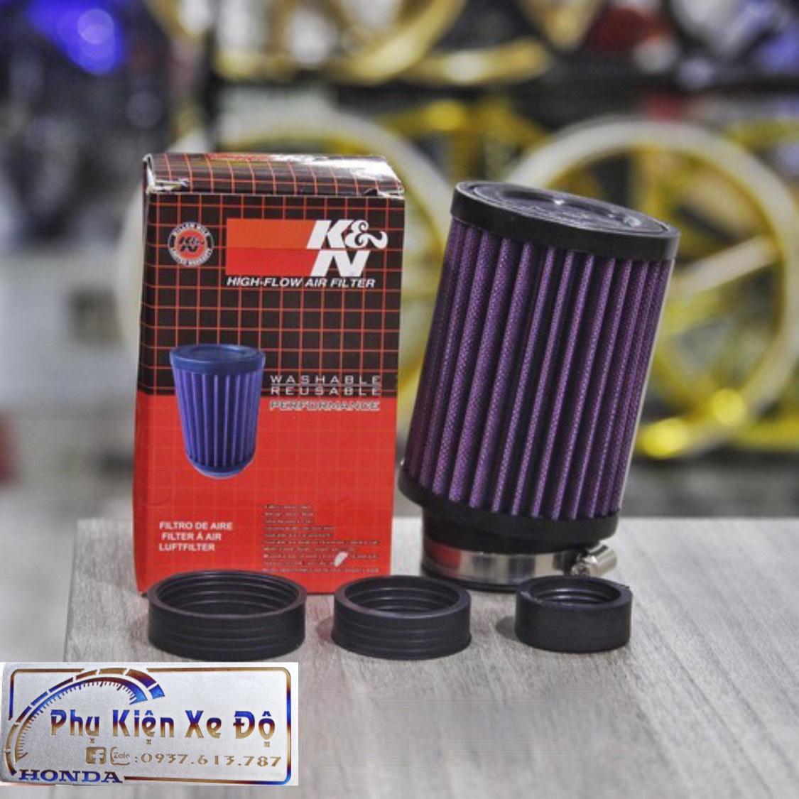 Pô e trụ KN gắn các loại bình xăng
