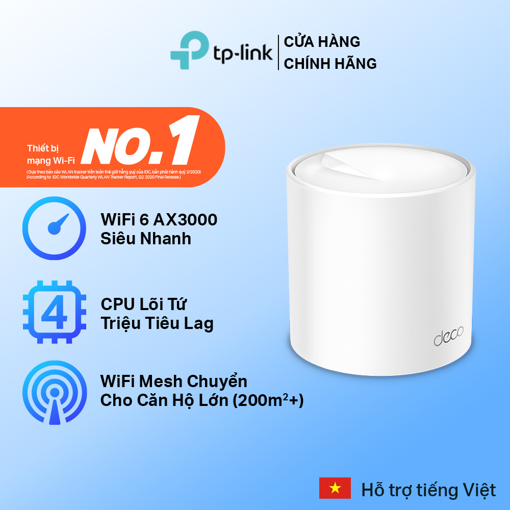 Bộ Phát Wifi Mesh TP-Link Deco X60 Wifi 6 AX3000 ( 1-pack )