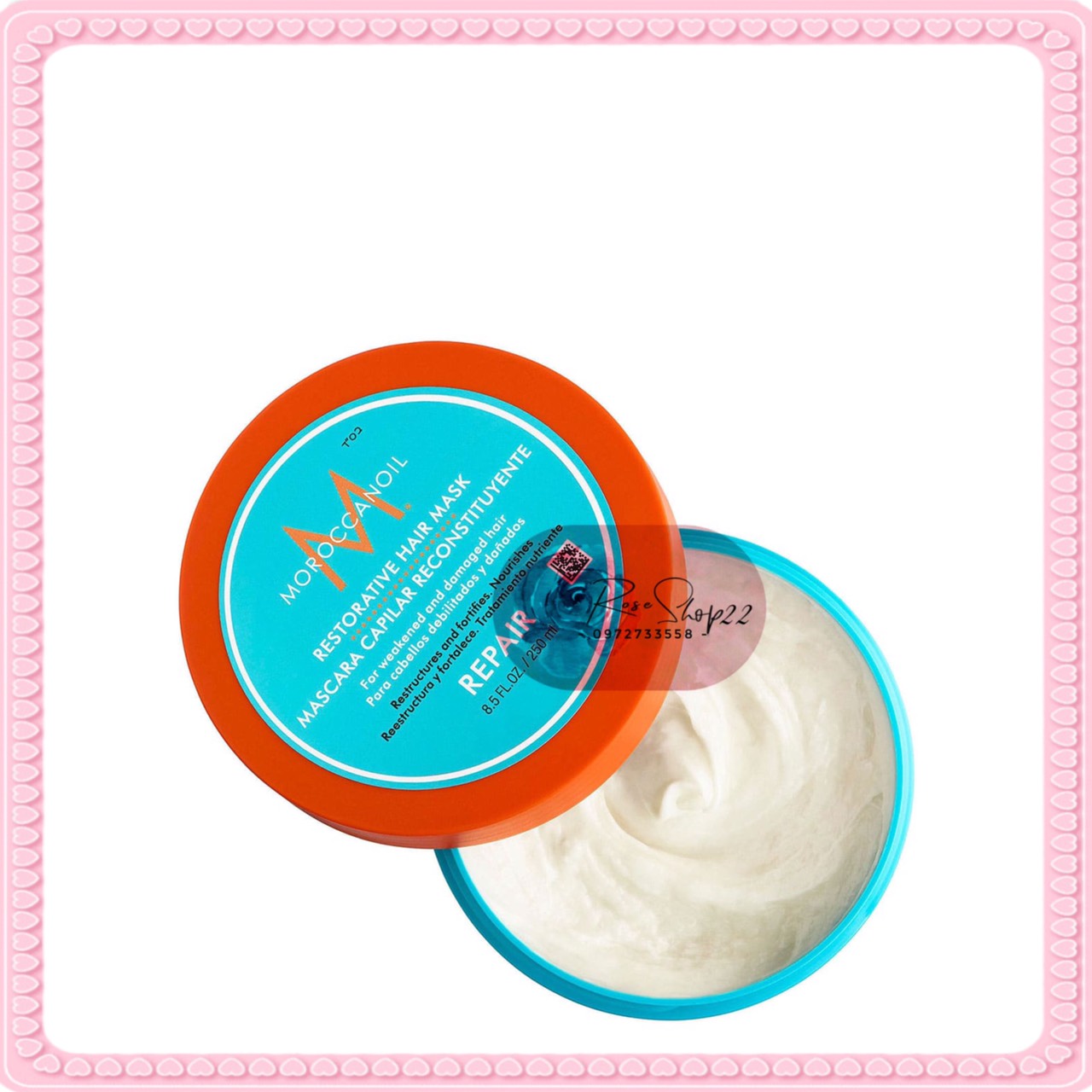 Mặt nạ phục hồi tóc Moroccanoil viền vàng 500ml