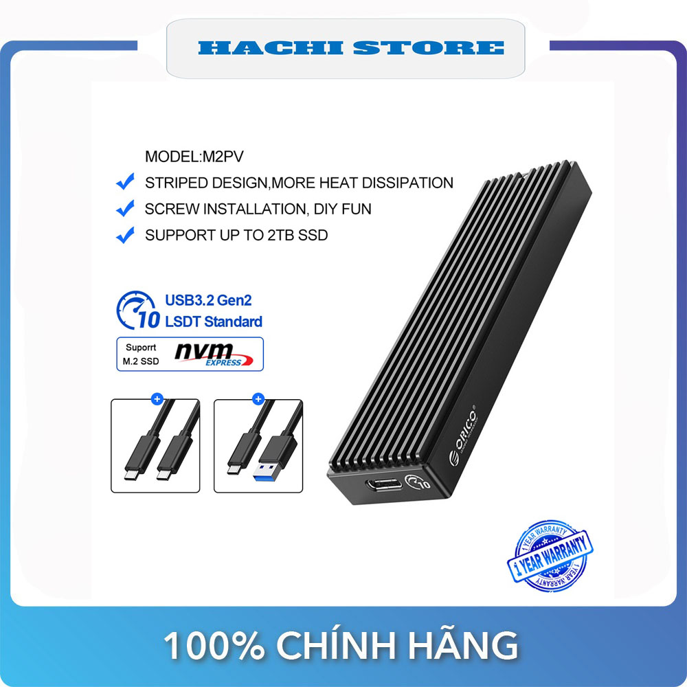 Box M2 NVME sang Type-C tốc độ 10Gbps ORICO - M2PV-C3 – Hàng phân phối Chính Hãng