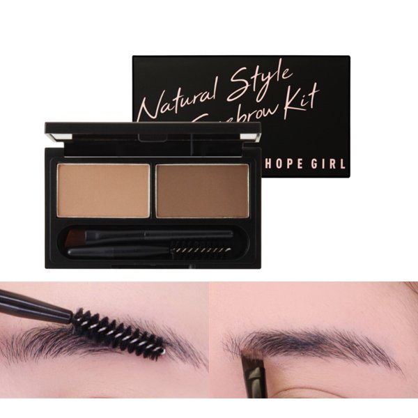 Bột tán chân mày hai đầu hope girl natural style eyebrow kit chính hãng - 10000