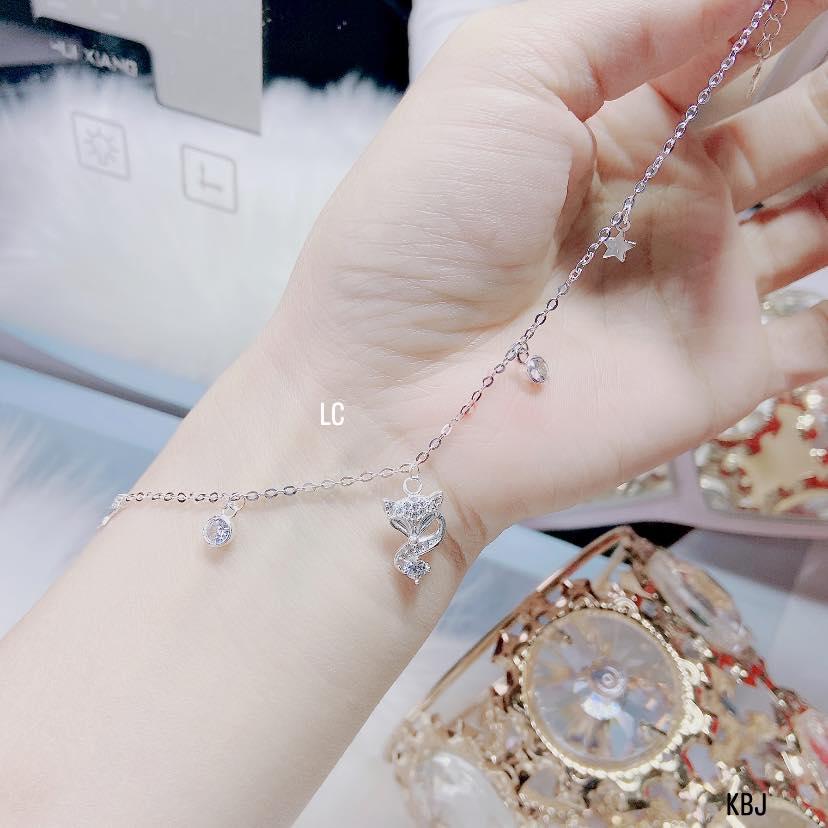 Lắc chân nữ/Lắc chân bạc thật thời trang hàn quốc sang chảnh Vàng bạc an chi