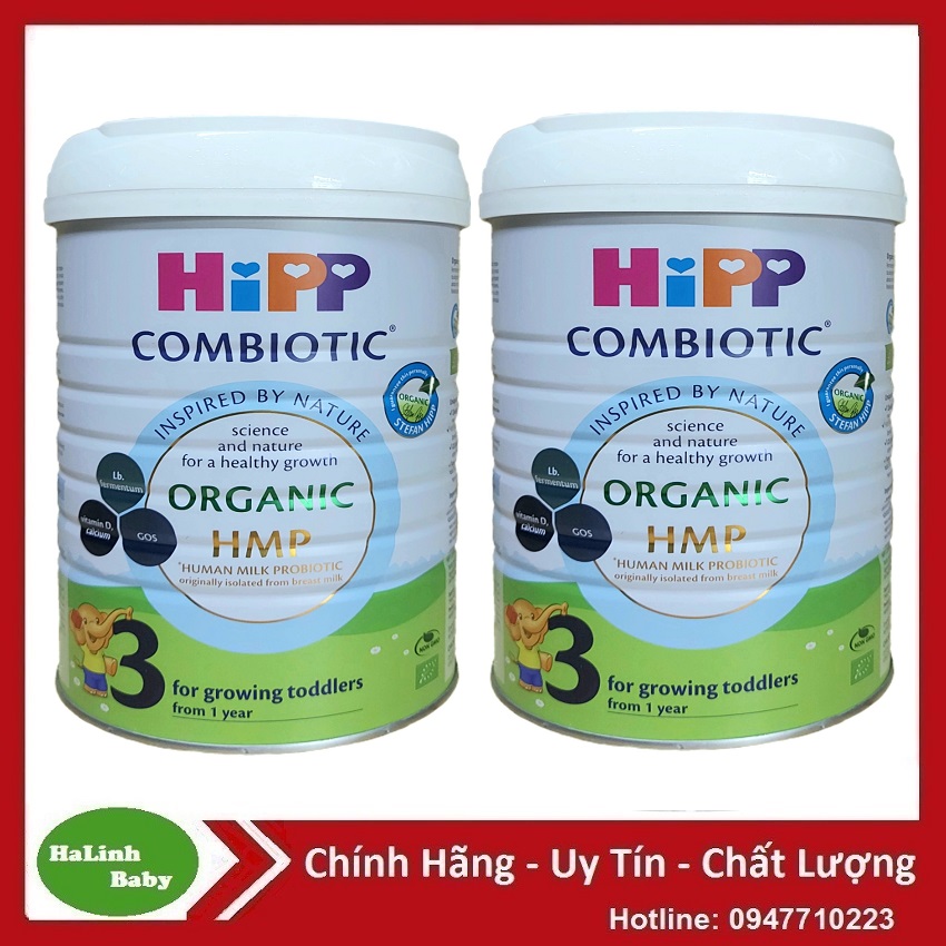 Combo 2 lon sữa hipp combiotic organic số 1/2/3/4 800g