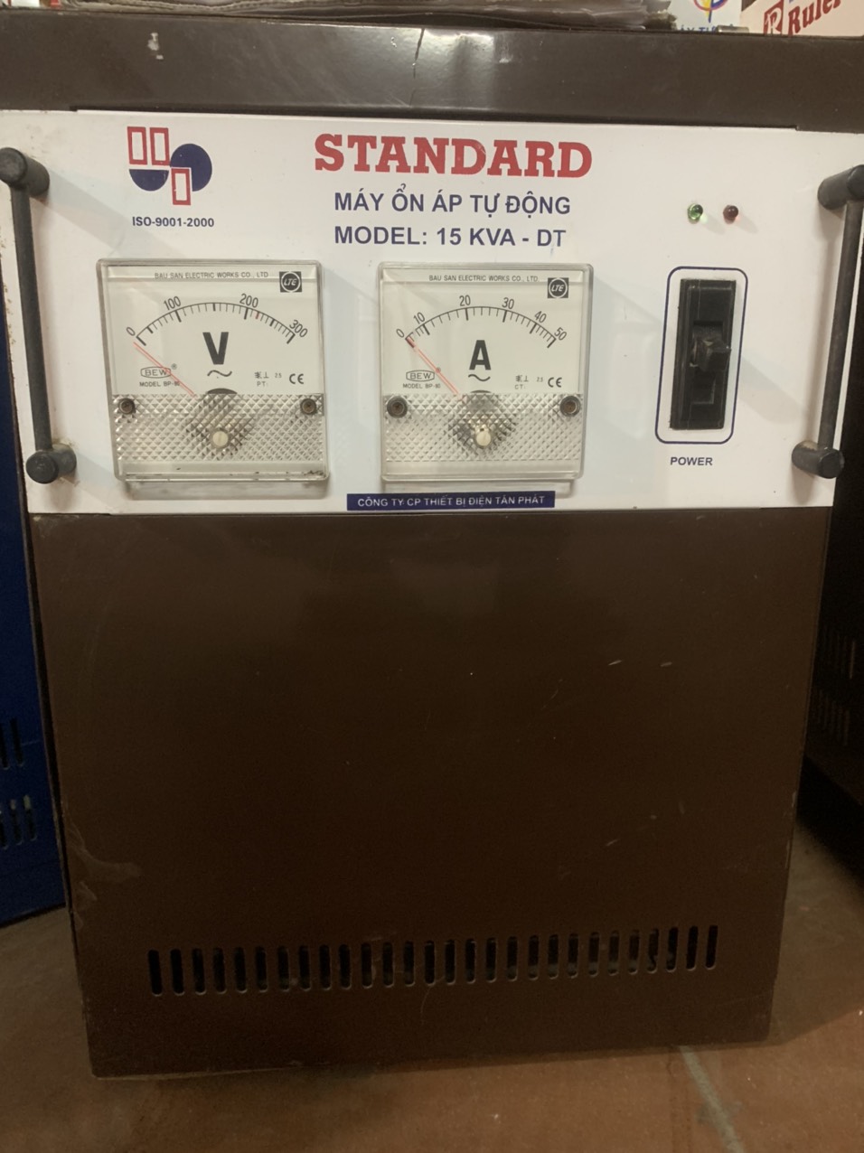 ỔN ÁP STANDARD 15KW DẢI 90-250V HÀNG cũ