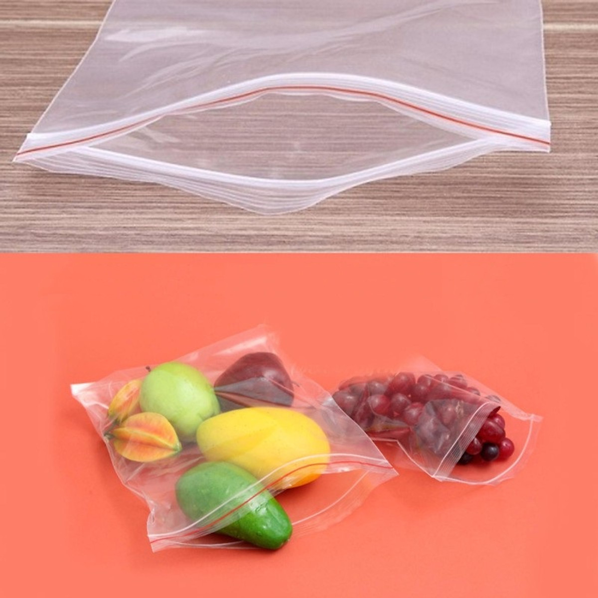Túi Zipper đựng thực phẩm 100Gr - size 18x 25 cm