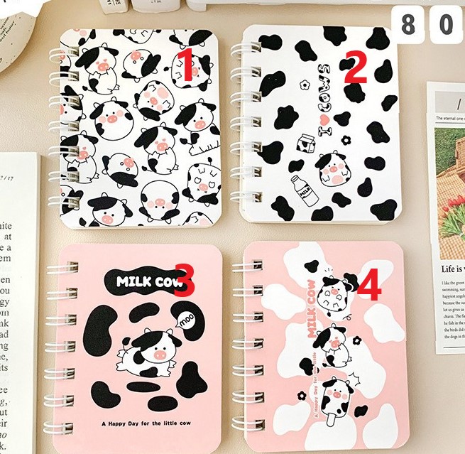 Sổ lò xo mini dễ thương khổ A7 - Sổ kẻ ngang