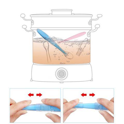[COMBO 3] Thìa ăn dặm silicon hình thú cho bé tập ăn dặm