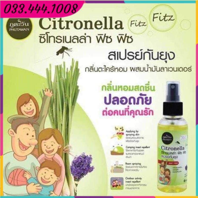 Xịt chống muỗi Citronella Phutawan Thái Lan 100ml - Gò Vấp