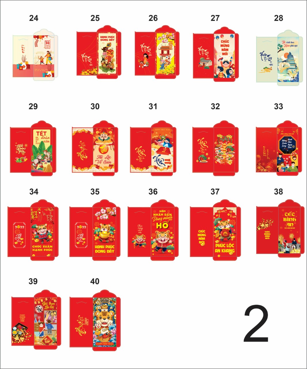 Combo 20 chiếc lì xì HOT nhất năm 2023