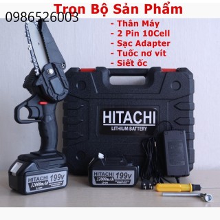 Máy cưa xích dùng pin cầm tay Hitachi 199V - Cưa xích chạy pin thumbnail