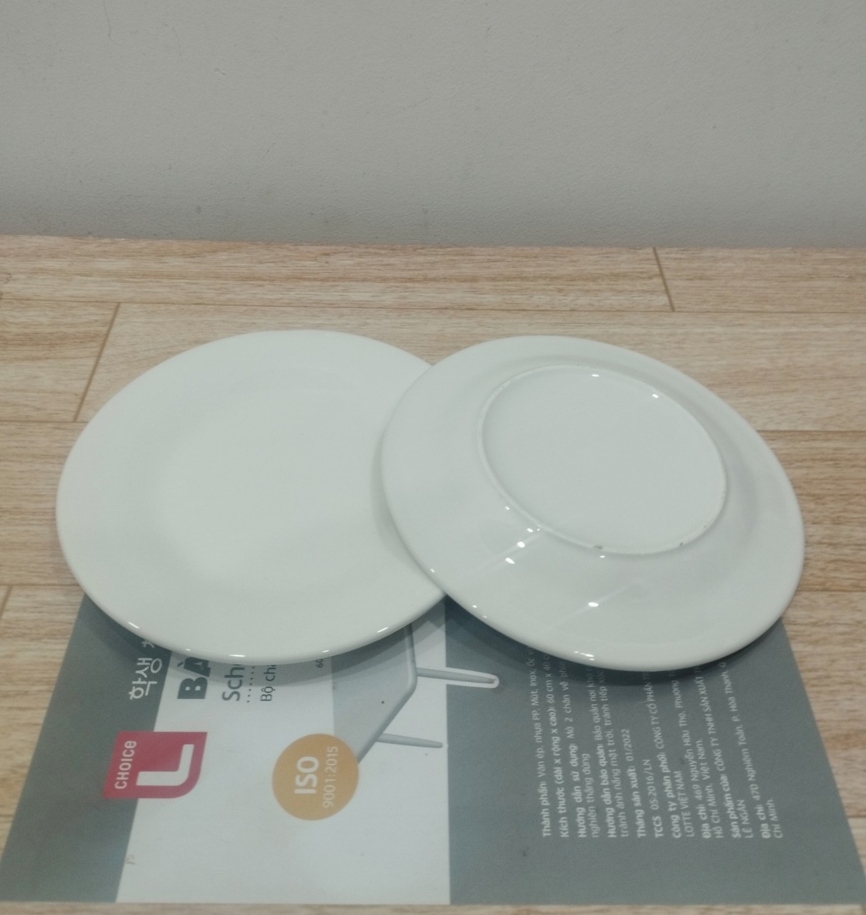 Dĩa sứ tròn cạn trắng 20cm