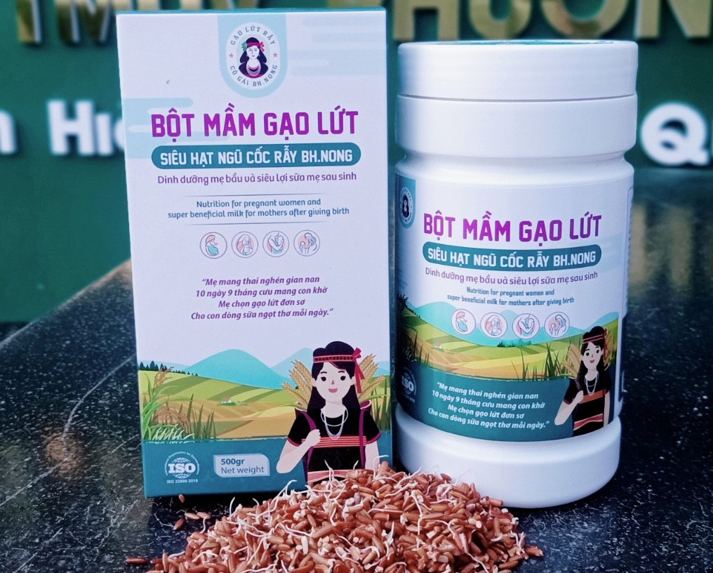 Bột mầm gạo lứt siêu hạt ngũ cốc Bh.nong (Dinh dưỡng mẹ bầu và siêu lợi sữa)