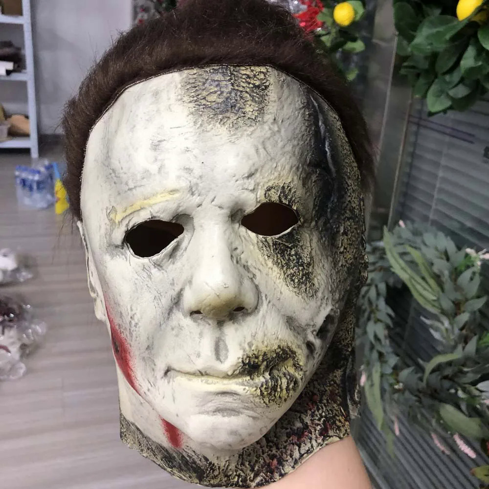 2021 halloween giết chết michael myers mặt nạ cosplay kinh dị đẫm máu quỷ sát thủ cao su mũ bảo hiểm đảng lễ hội trang phục đạo cụ