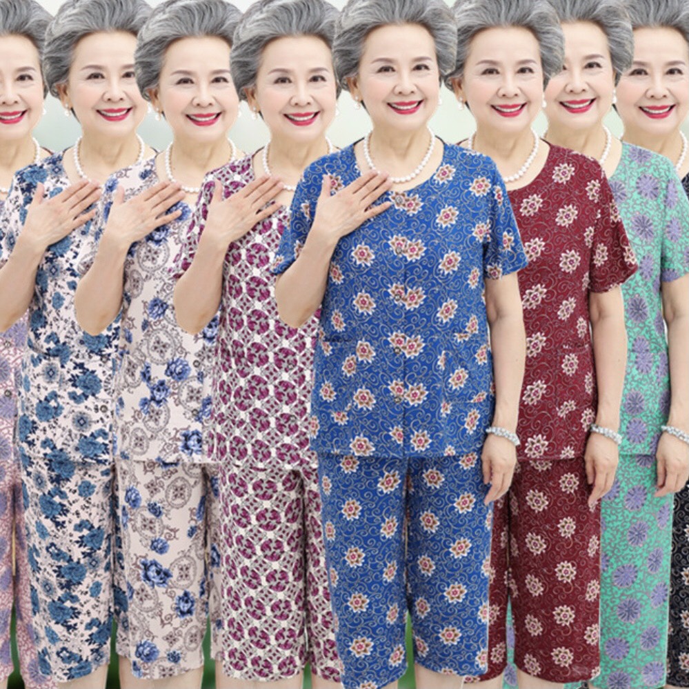 Hcm]Đồ Bộ Lanh Trung Niên, Bộ Nữ Trung Niên Quần Lửng, Đồ Mặc Nhà Cho Người  Trung Niên Chất Lanh , Đồ Bộ Bigsize Chất Vải Mát Vẻ - Mixasale