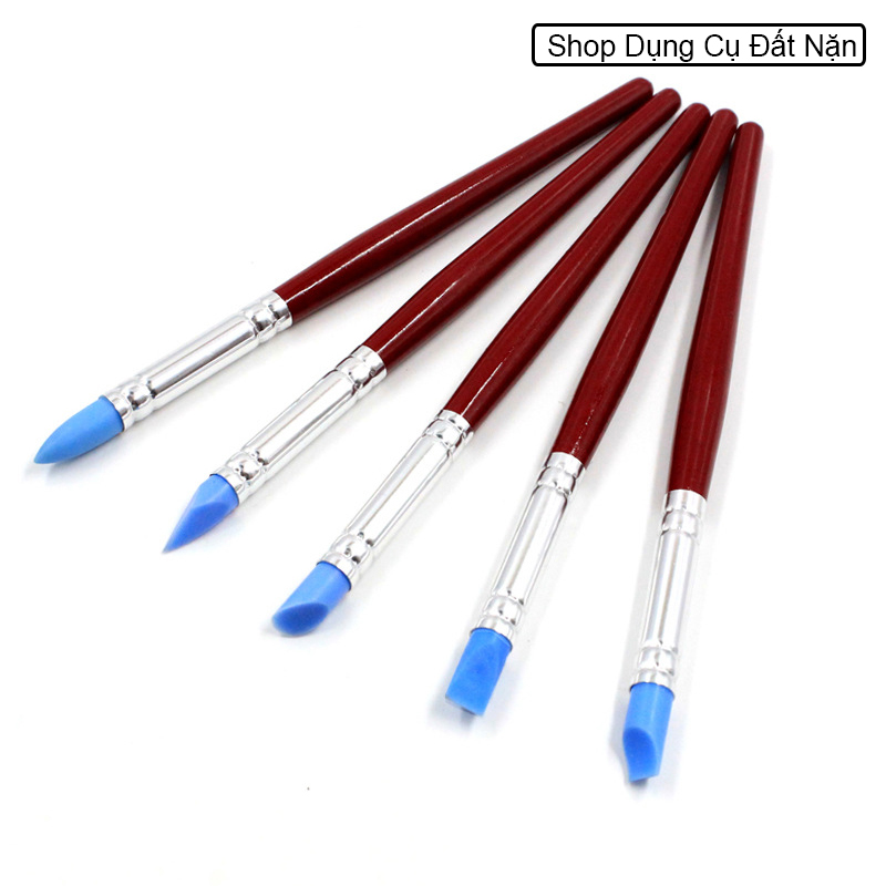Bộ 5 cây miết size lớn(8mm) điêu khắc đất sét, đất nặn
