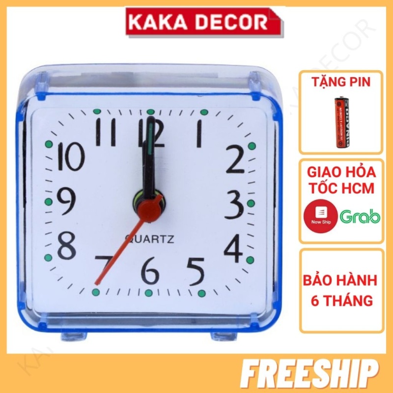 Giá bán Đồng hồ báo thức mini, đồng hồ để bàn đẹp cute giá rẻ Kaka Decor - Tặng Pin