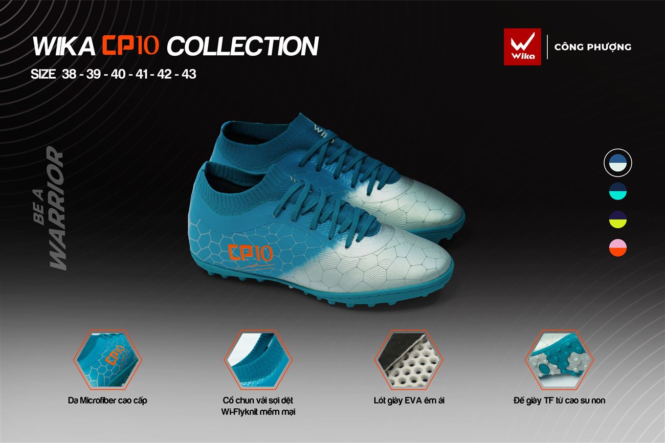 Giày Bóng Đá Wika Công Phượng CP10 Collection - (chất liệu da PU, khâu full đế chắc chắn)