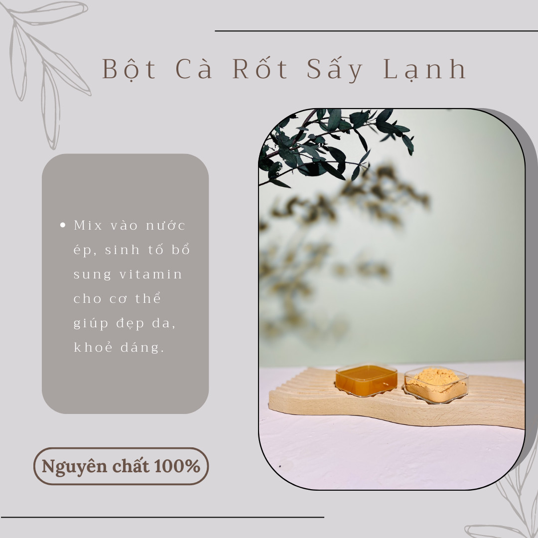 BỘT CÀ RỐT NGUYÊN CHẤT DÙNG TRONG ĂN UỐNG
