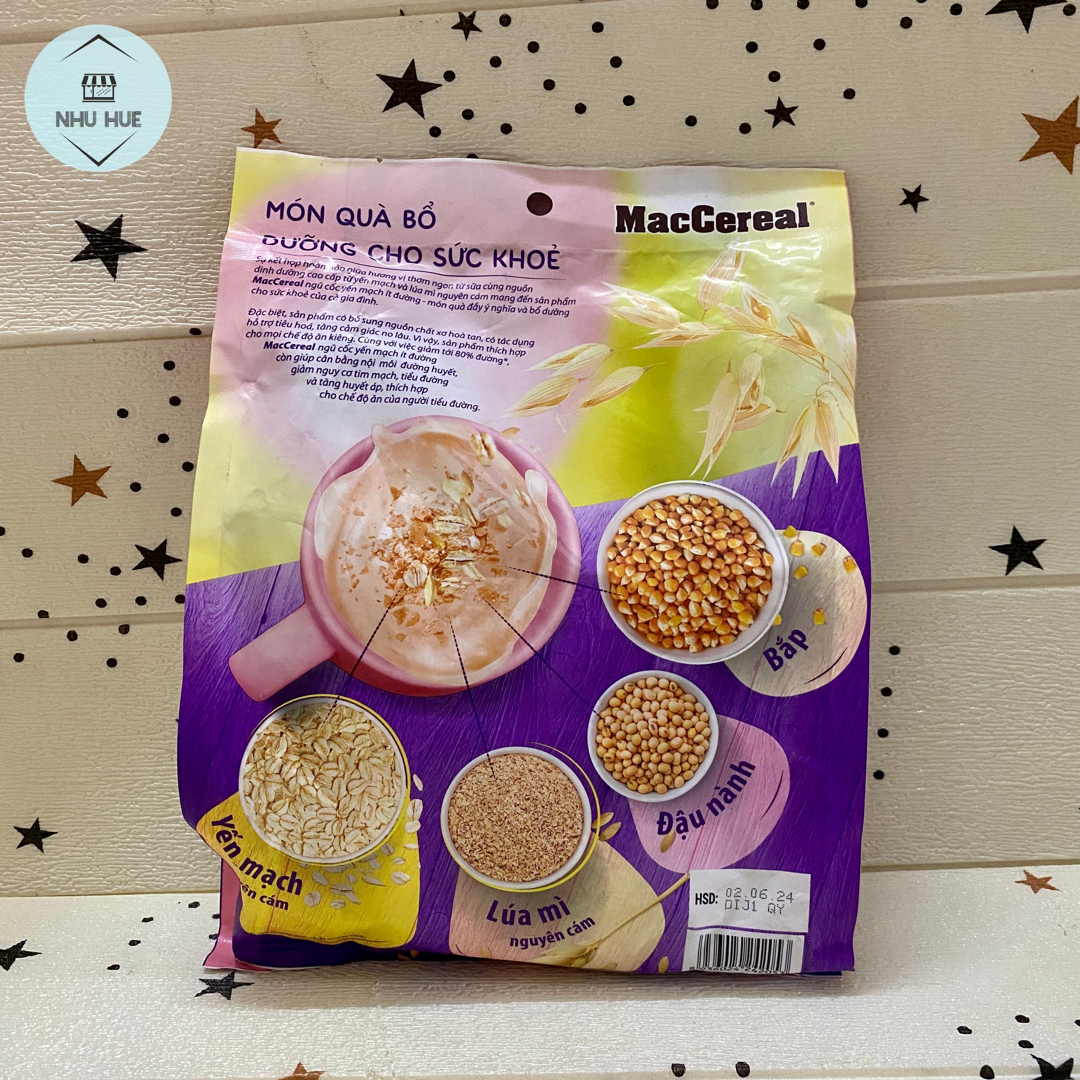 Ngũ cốc yến mạch Maccereal ít đường (Túi 20 gói)