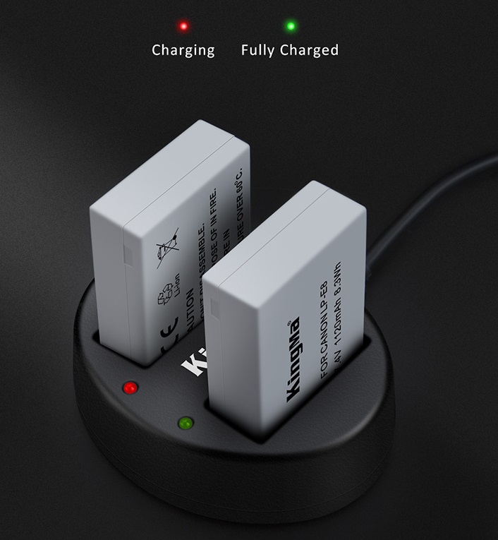 Bộ 02 Pin & 01 Sạc máy ảnh KingMa LP-E8