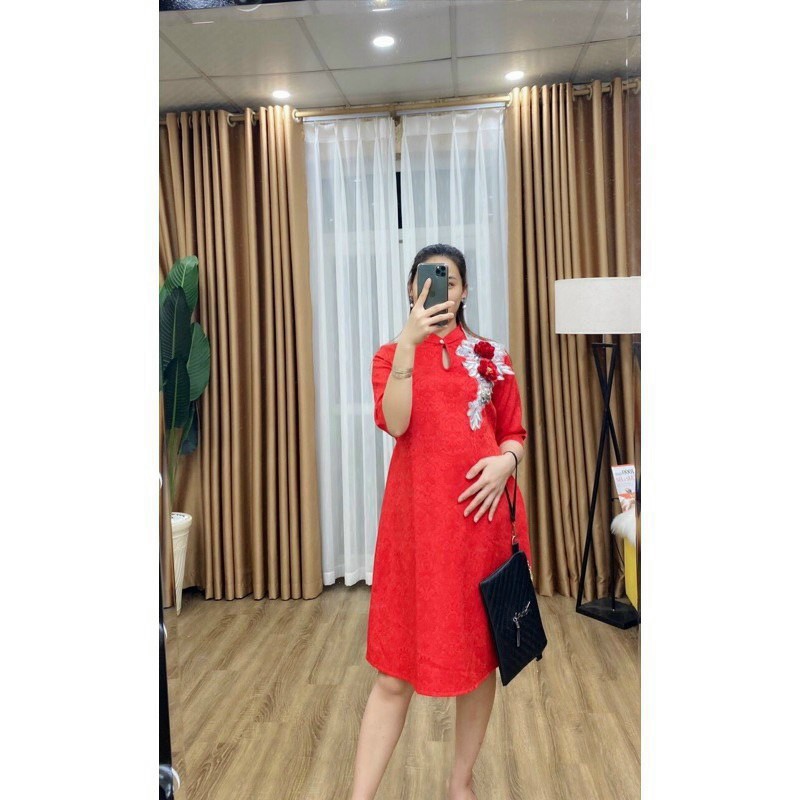 [Ảnh thật] Váy bầu cách tân,Đầm bầu công sở thiết kế