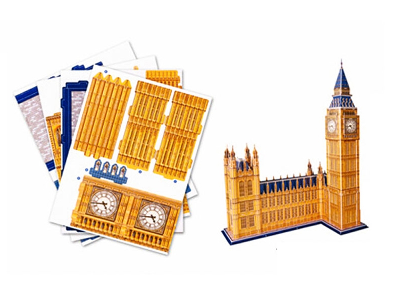 Đồ Chơi Mô Hình Giấy 3D Magic Puzzle: Tháp Đồng Hồ Big Ben B568-1 (190 Chi Tiết)