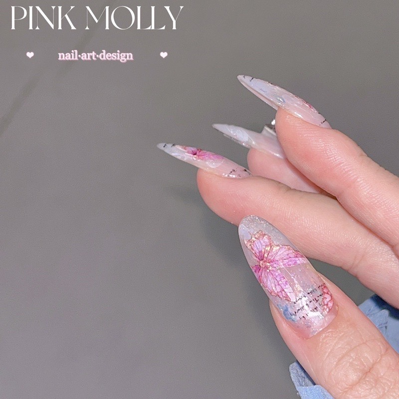 Sticker lụa 5d mẫu hoa cao cấp (2523)dán móng tay nail