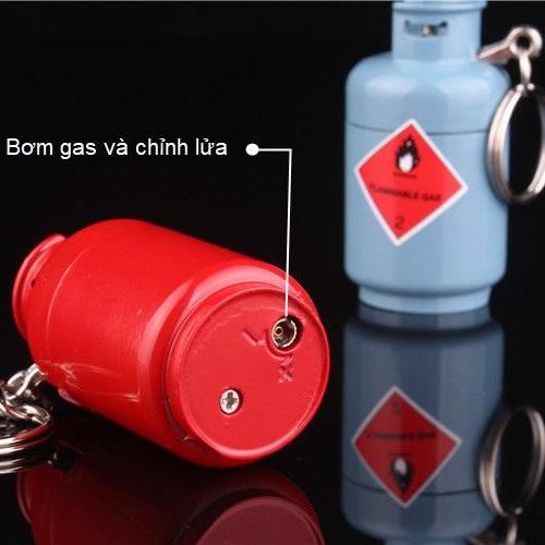 Bật Lửa Móc Khoá Hình Bình Gas ( Kim Loại )