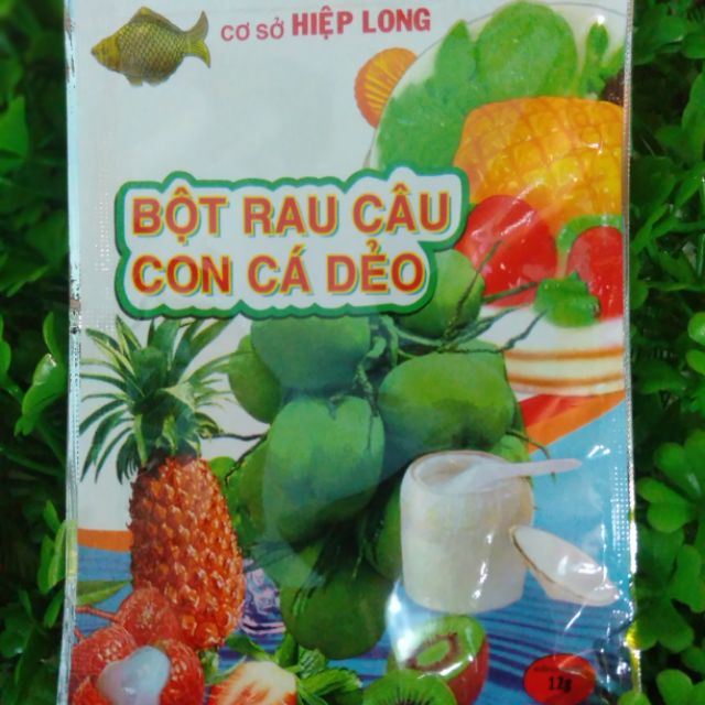 1 gói bột rau câu con cá dẻo