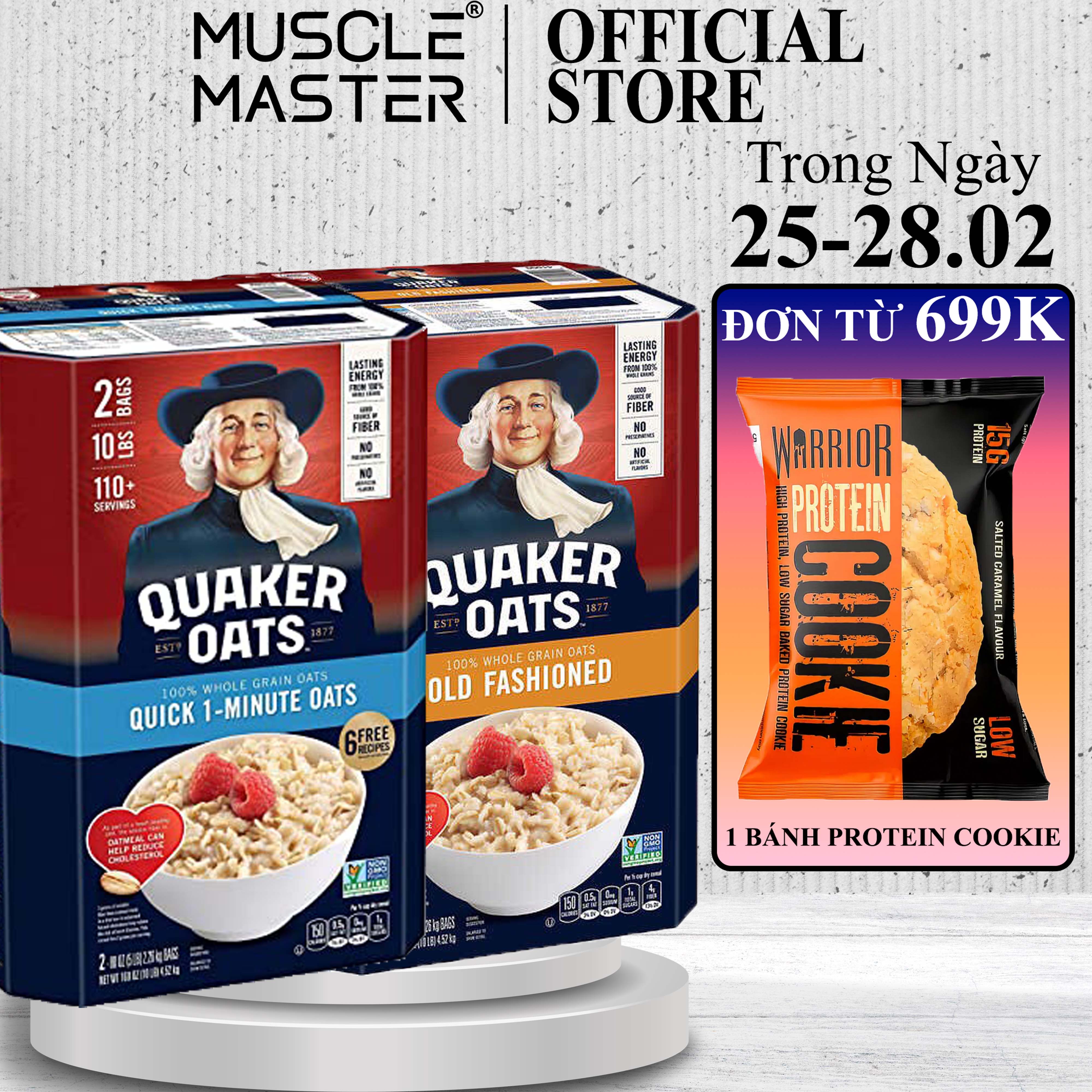 [HCM]Yến Mạch Quaker Oats 4Kg5 - Ăn Kiêng Giảm Mỡ Đẹp Da