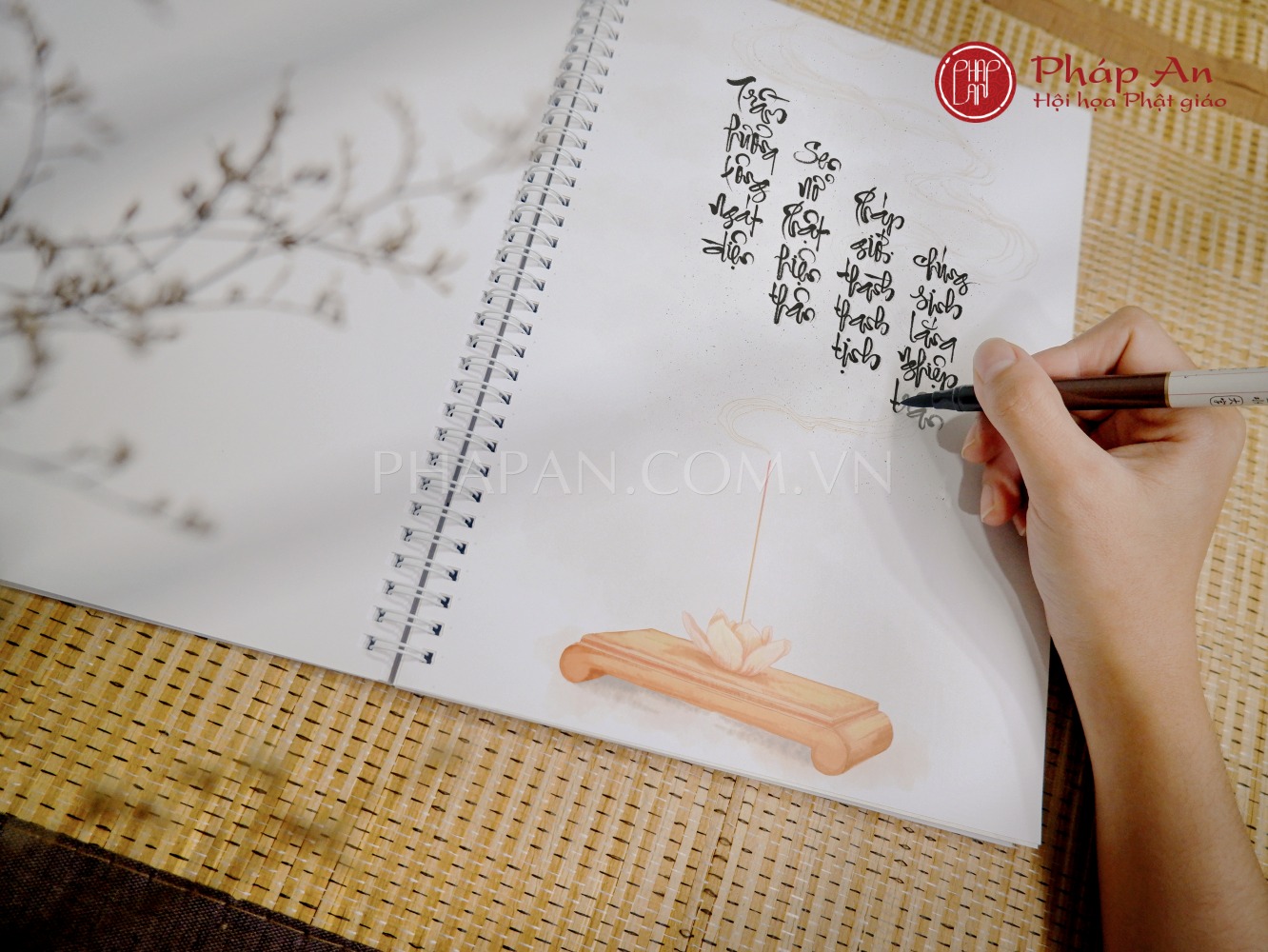 Sách tô thư pháp "Một nét bình an"