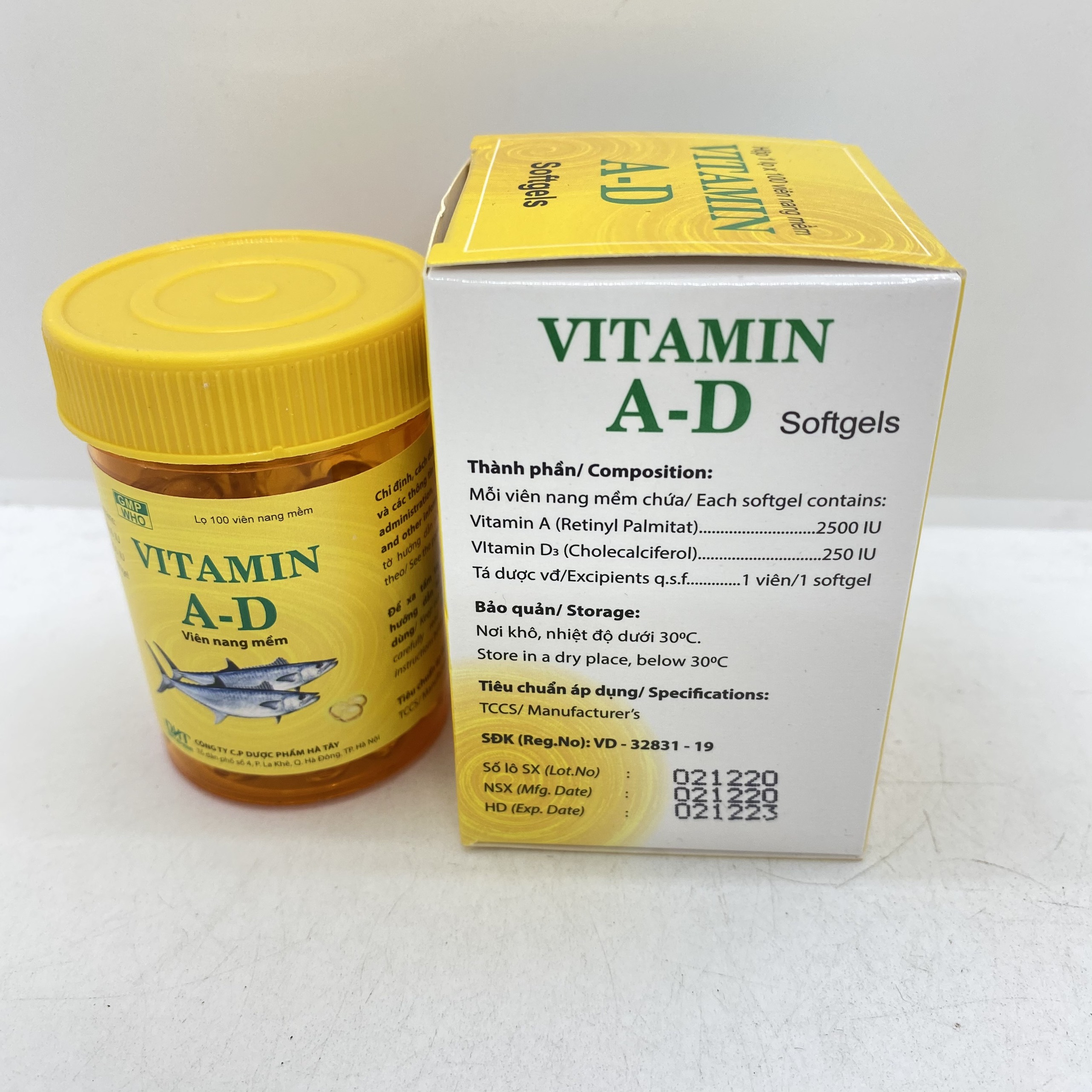 Vitamin A-D Hà tây lọ 100 viên