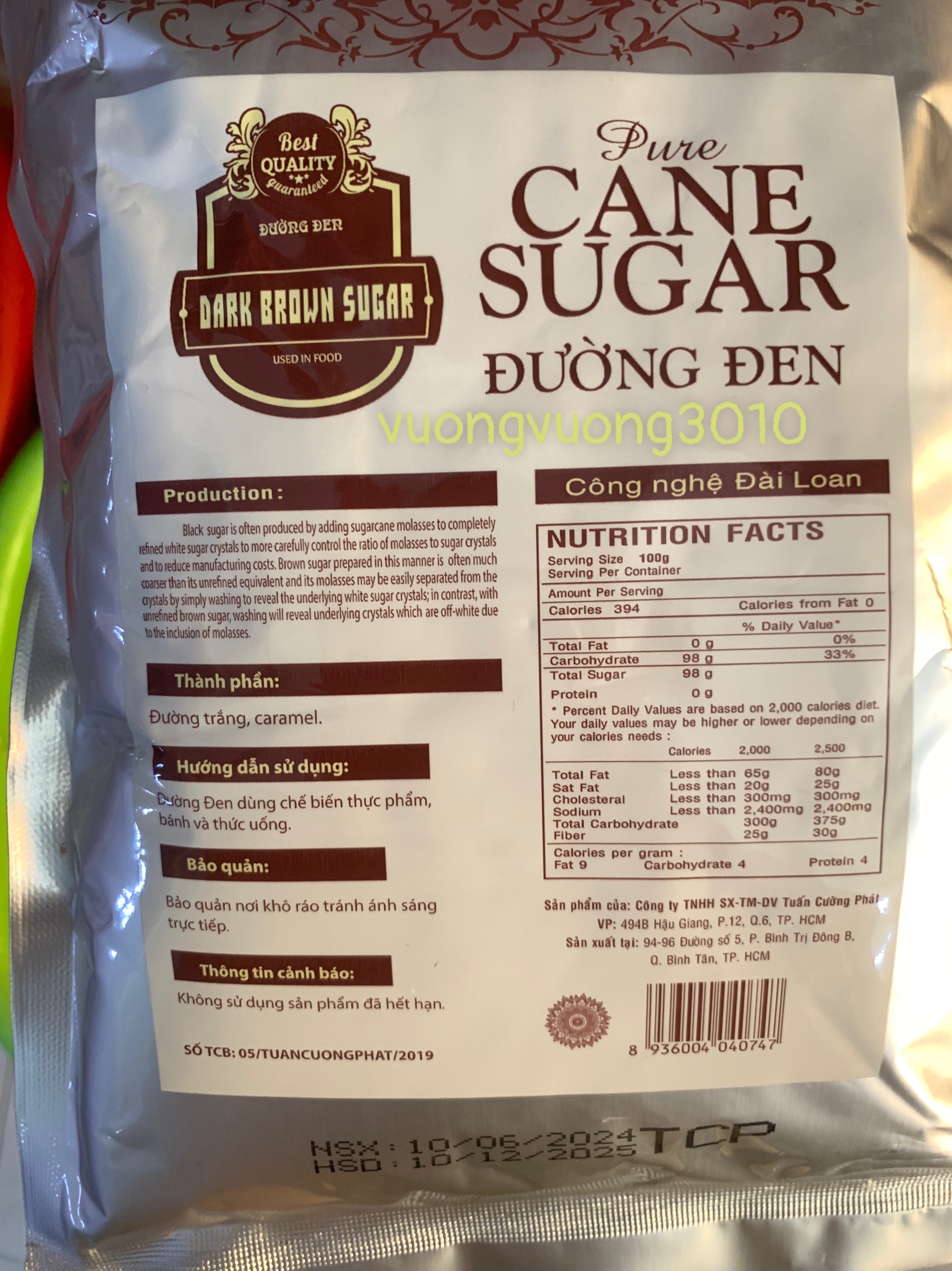 Đường đen Đài Loan 1kg
