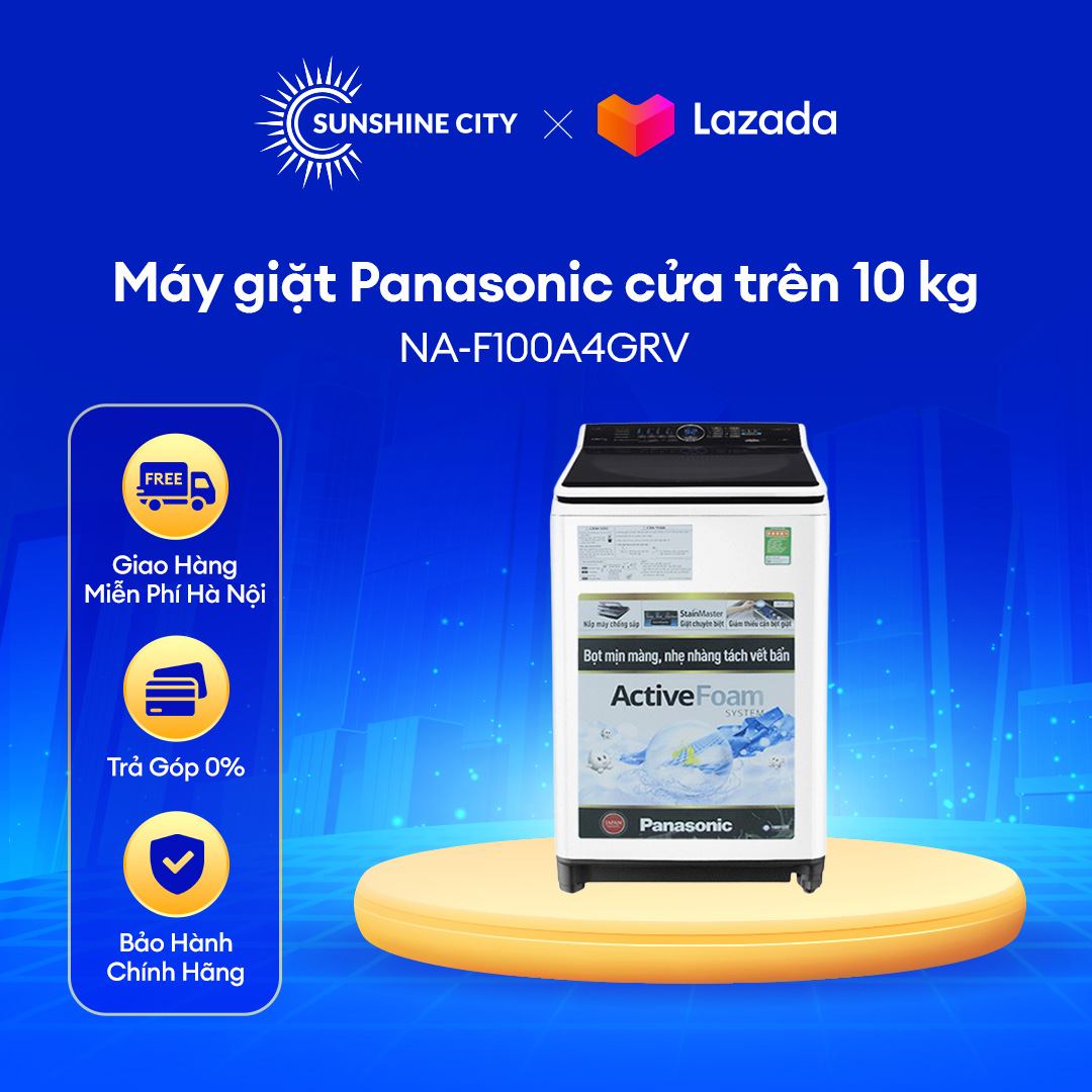 Máy giặt panasonic cửa trên 10 kg na-f100a4grv