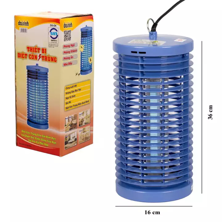 [HCM]Đèn bắt muỗi và diệt côn trùng Đại Sinh DS-D6 Xanh