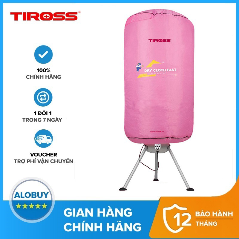 Máy sấy quần áo TIROSSTS883, Công suất 1200W