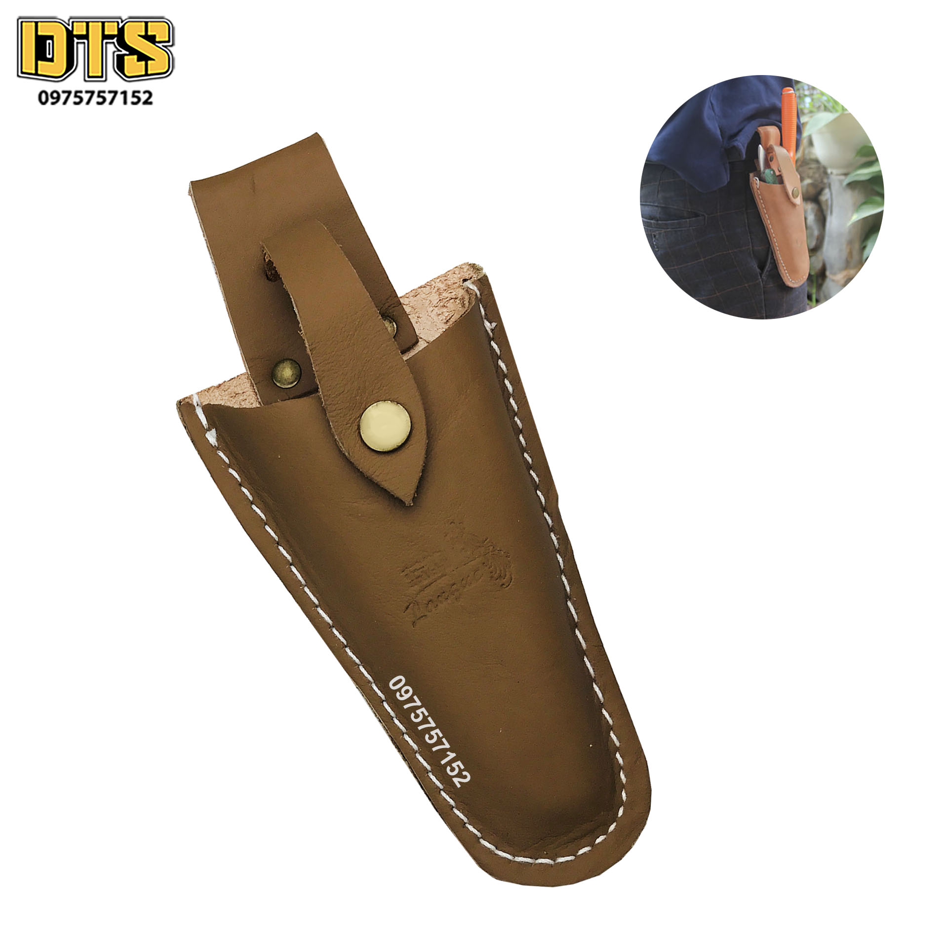 Bao da đựng kéo cắt cành, đeo thắt lưng đựng dụng cụ, nhỏ gọn, tiện dụng