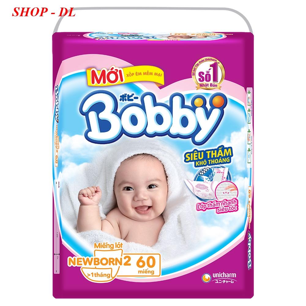 [TẶNG kèm 6 tả quần Bobby size M] Miếng lót Bobby Newborn 2 - gói 60 miếng