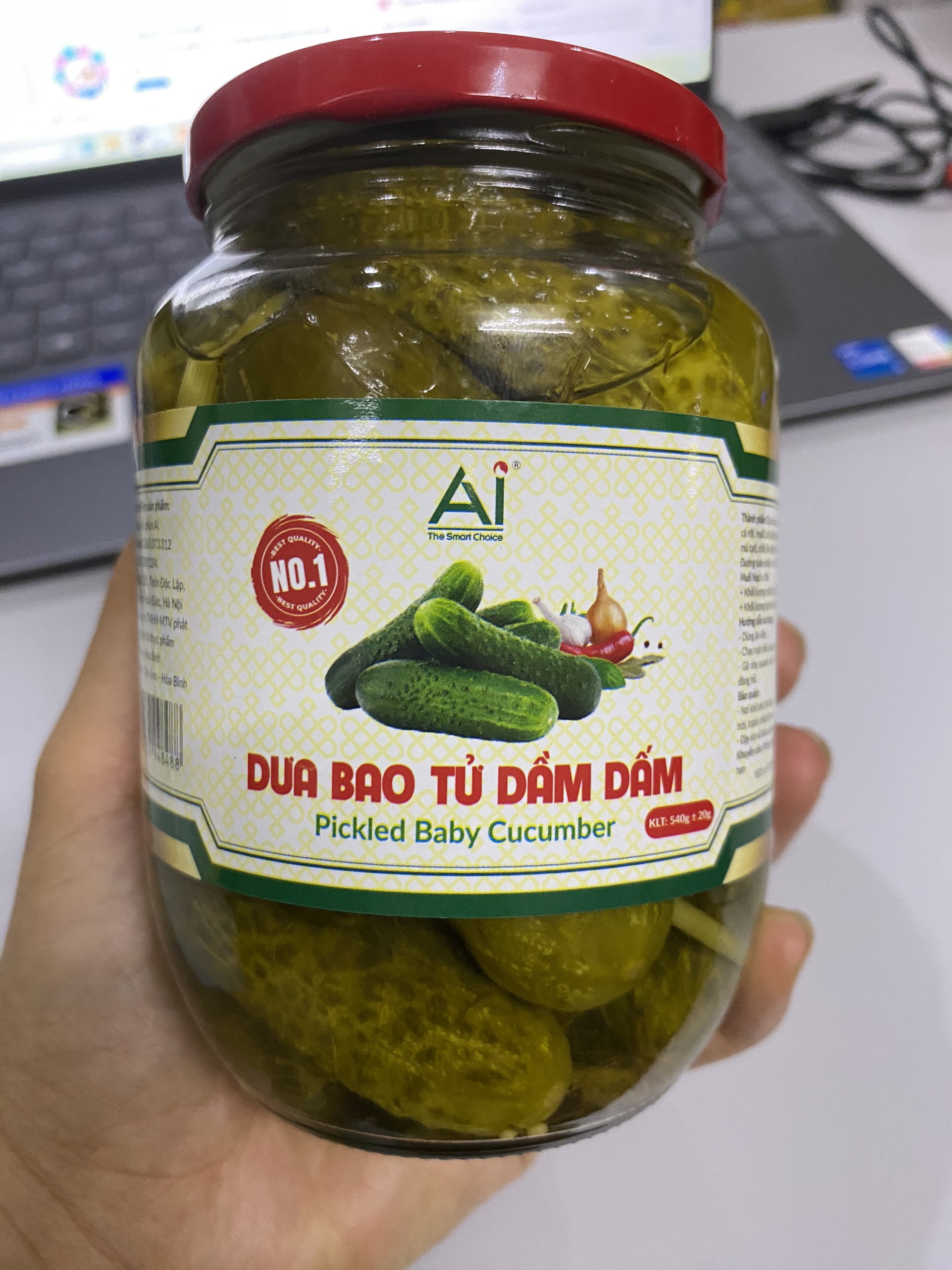 DƯA CHUỘT NGÂM GIẤM - Pickled Cucumber 540gr