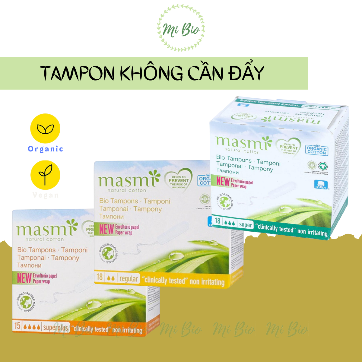 Pad without Push 2 - 3 - 4 organic drops (masmi)