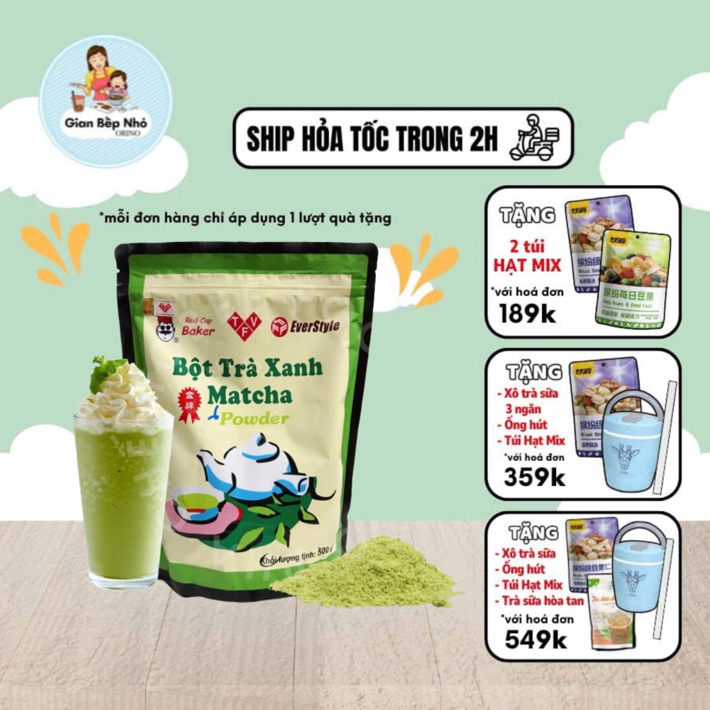 Bột Matcha Trà xanh Nguyên chất Đài loan (50g-100g)