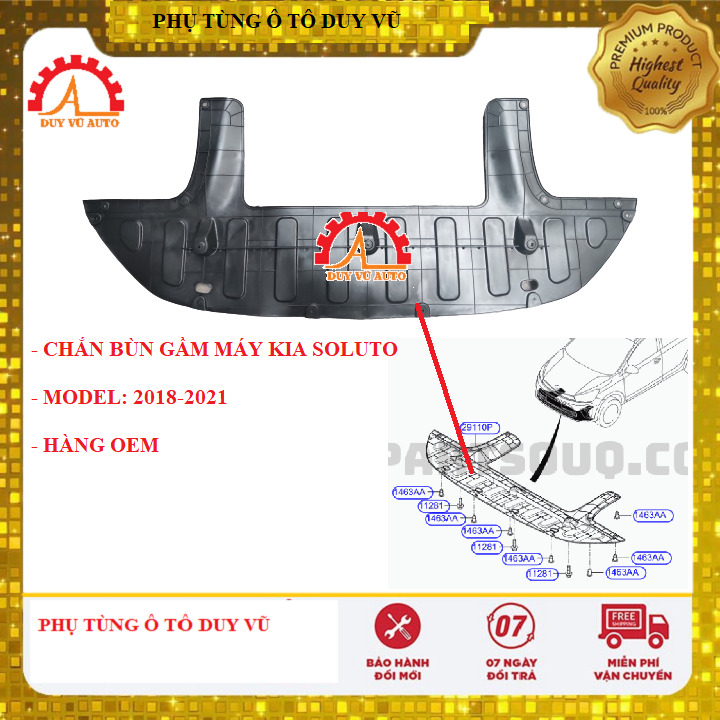 Kia Soluto Underbody Mudguard Oem Product