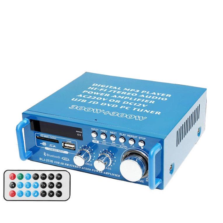 Âm Ly Mini Bluetooth 300W Amly Xe Hơi USB , FM
