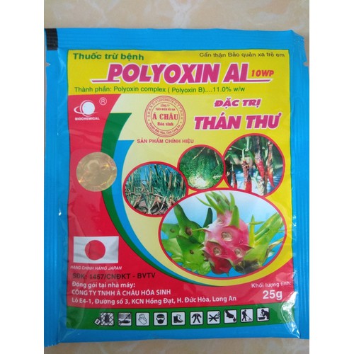THUỐC TRỪ BỆNH thán thư POLYOXIN AL 10WP - gói 25 gram